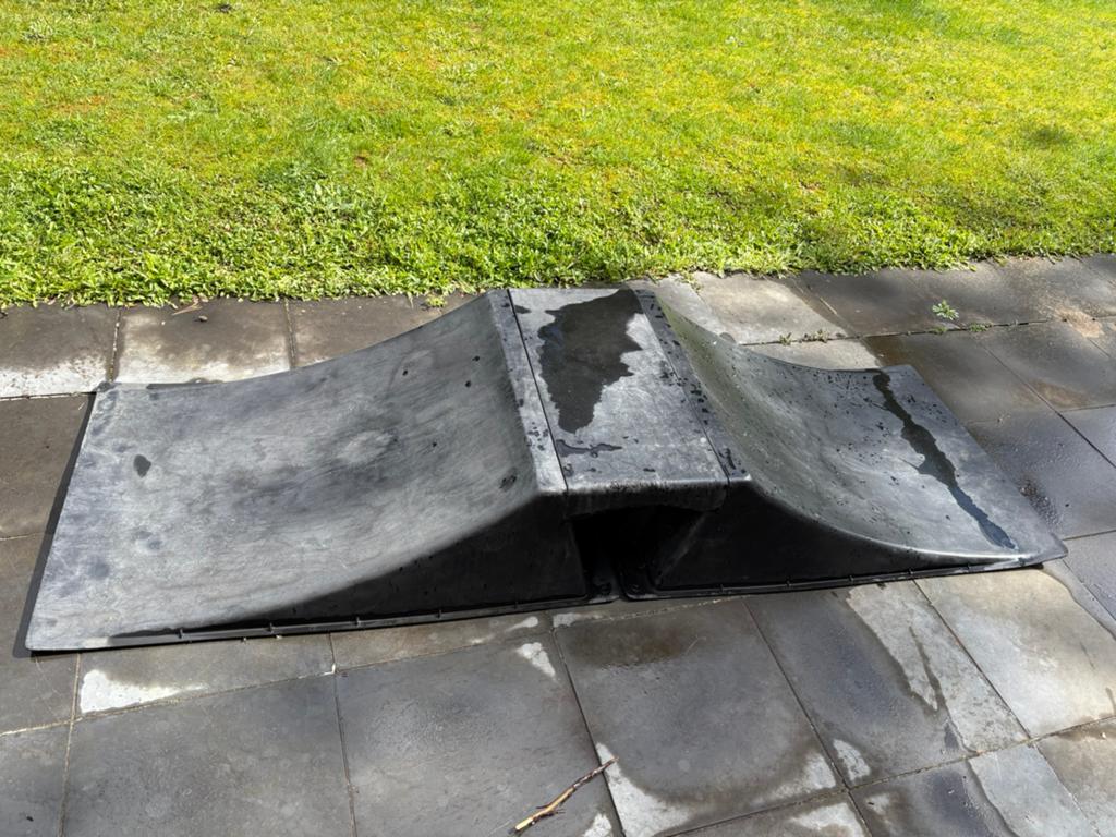 Skate ramp 2 meter lang op 70 cm voor skateboard, Ophalen, Gebruikt, Skateboard
