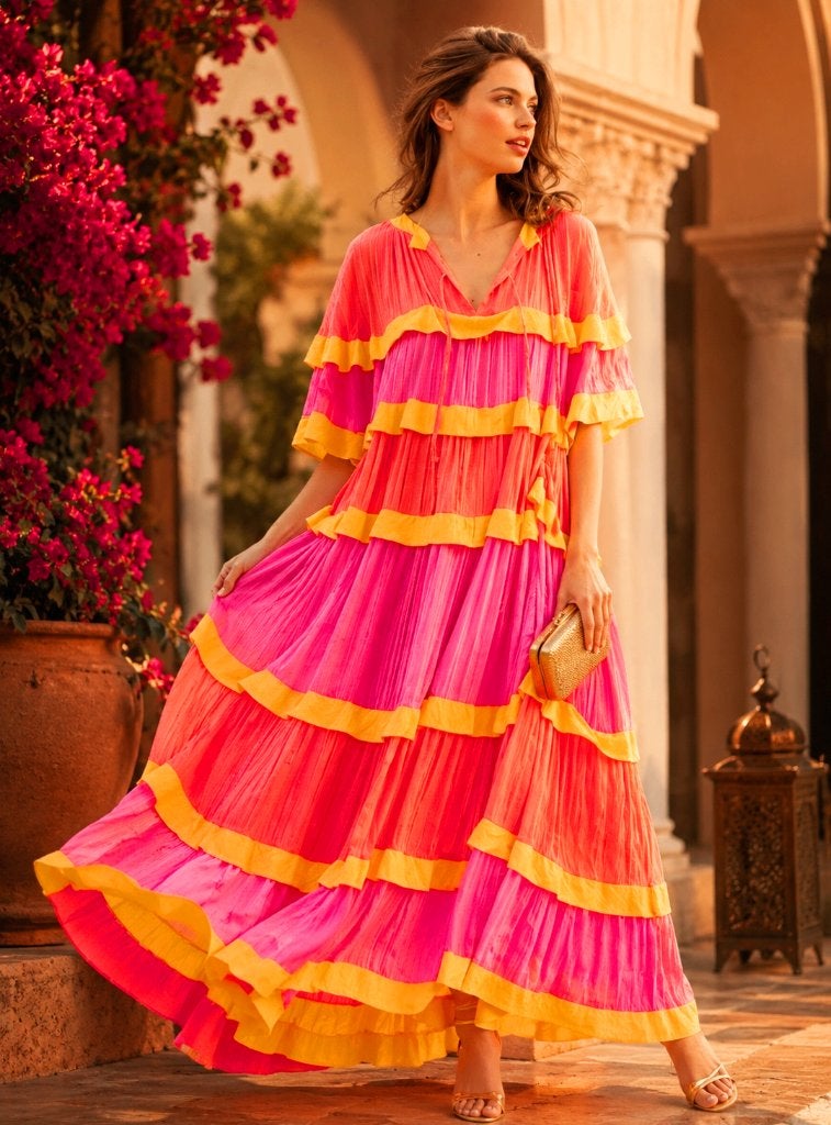 Prachtige jurk in super mooie kleur one size, Kleding | Dames, Maat 38/40 (M), Nieuw, Ophalen of Verzenden, Sundress