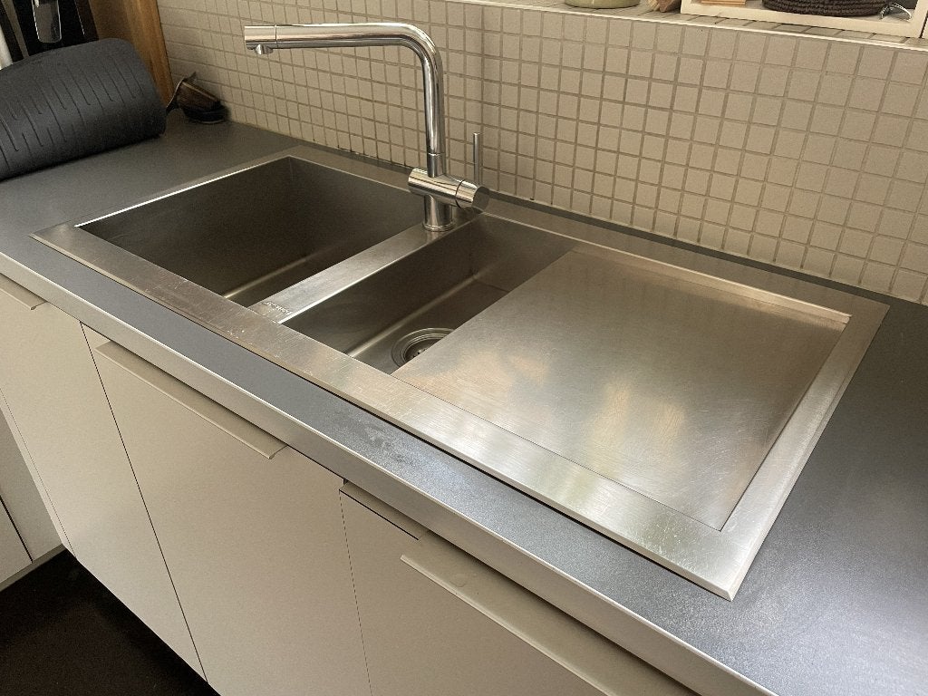 SMEG spoelbak 1 + 1/2 vlak met afdruipzone, Ophalen, Gebruikt, 100 tot 150 cm, 50 tot 100 cm