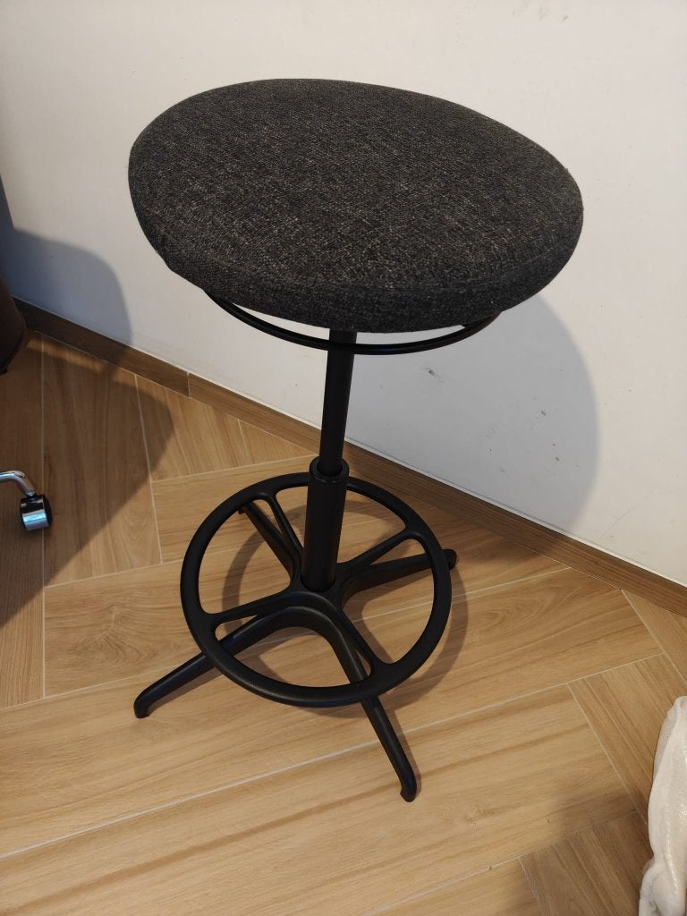 Kruk te koop – verstelbare hoogte – antraciet/zwart, Maison & Meubles, Chaises, Tissus, Comme neuf, Enlèvement, Une
