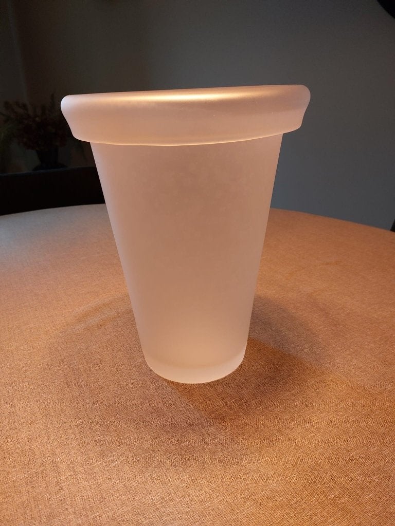 Glazen matte vaas, Huis en Inrichting, Ophalen
