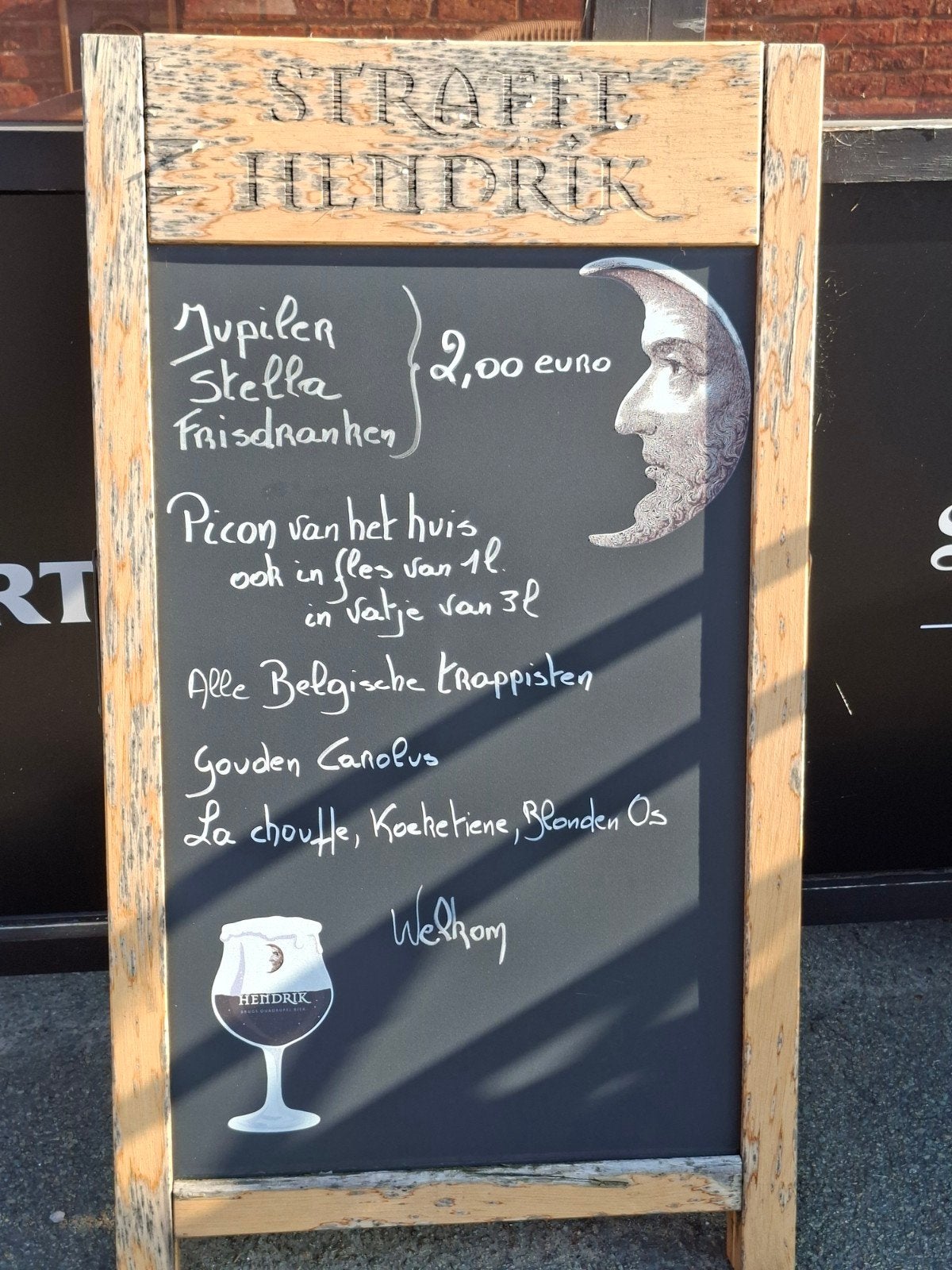 stoepborden, Ophalen, Gebruikt, Reclamebord
