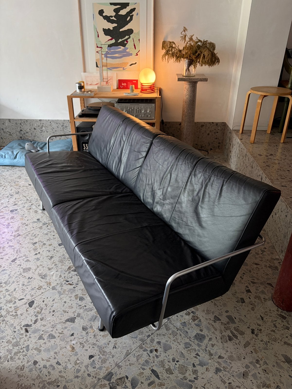 chaise vintage Harvink, Maison & Meubles, Enlèvement, Utilisé, Cuir