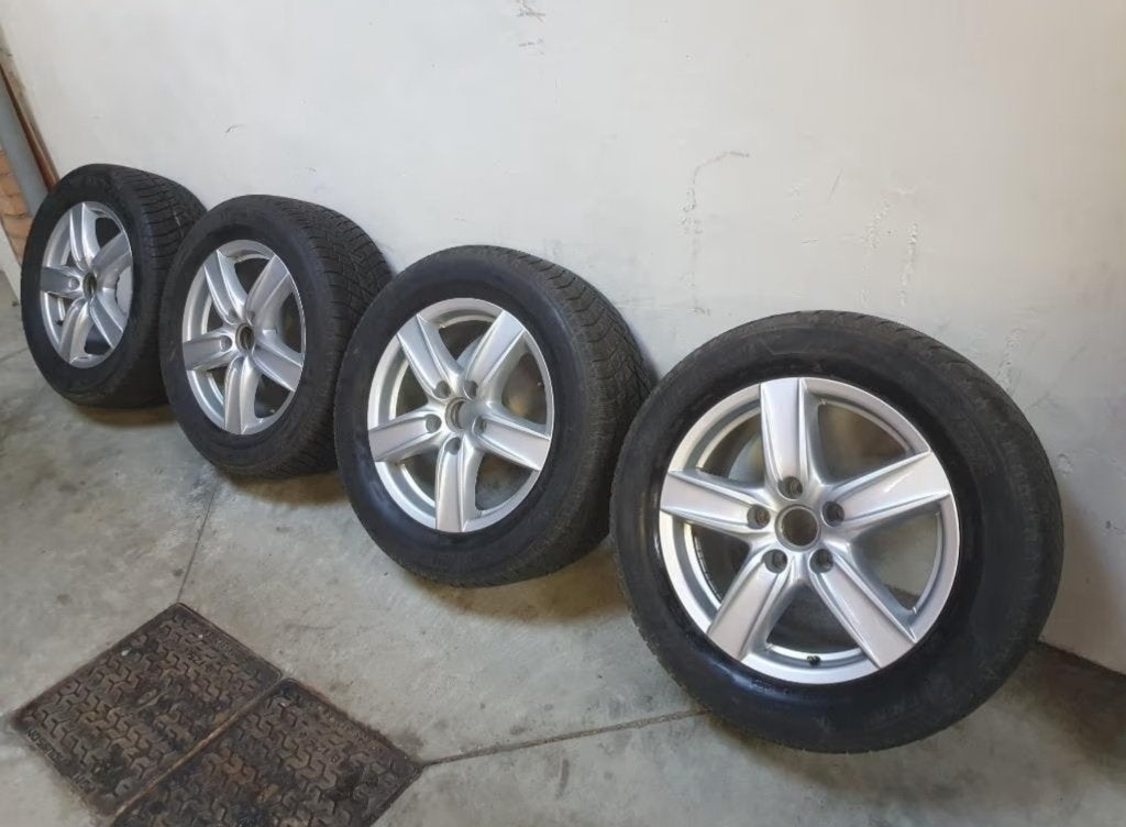 Porsche Cayenne velgen 255/55 R18 109V+ Michelin Wnterbanden, 18 inch, Gebruikt, 255 mm, Velg(en)