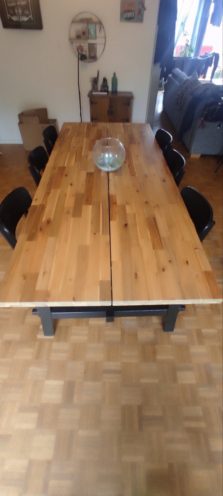 Table IKEA SKOGSTA en acacia massif 235  100 cm, 100 à 150 cm, Enlèvement, Utilisé, Rectangulaire