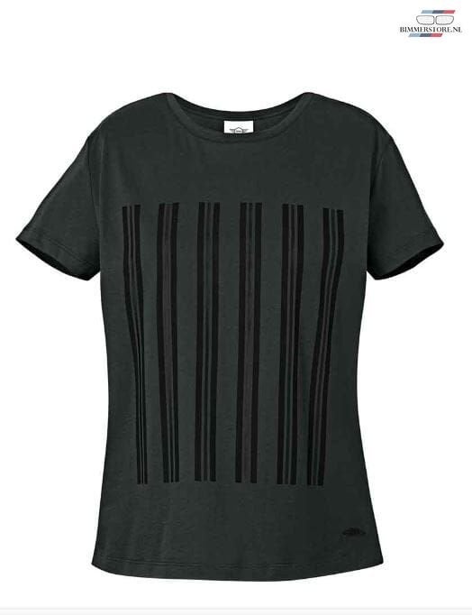 JCW T-shirt MINI kleur stripes zwart dames maat S merchandis, -, -, Nieuw, Ophalen of Verzenden