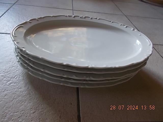 5 witte ovalen schalen (ook per stuk te koop), Ophalen, Gebruikt, Schaal of Schalen