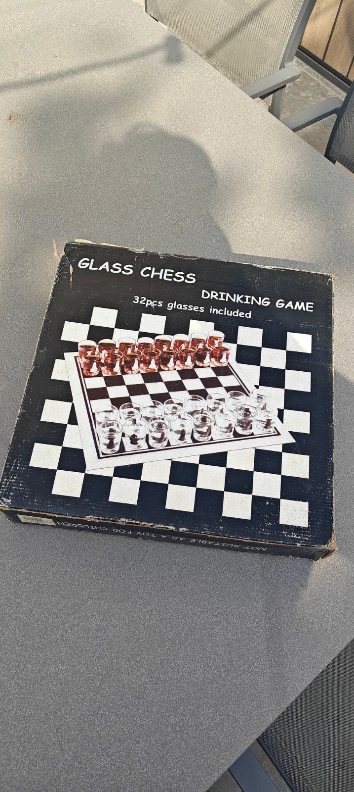 schaakbord glas, Ophalen, Zo goed als nieuw, Glas