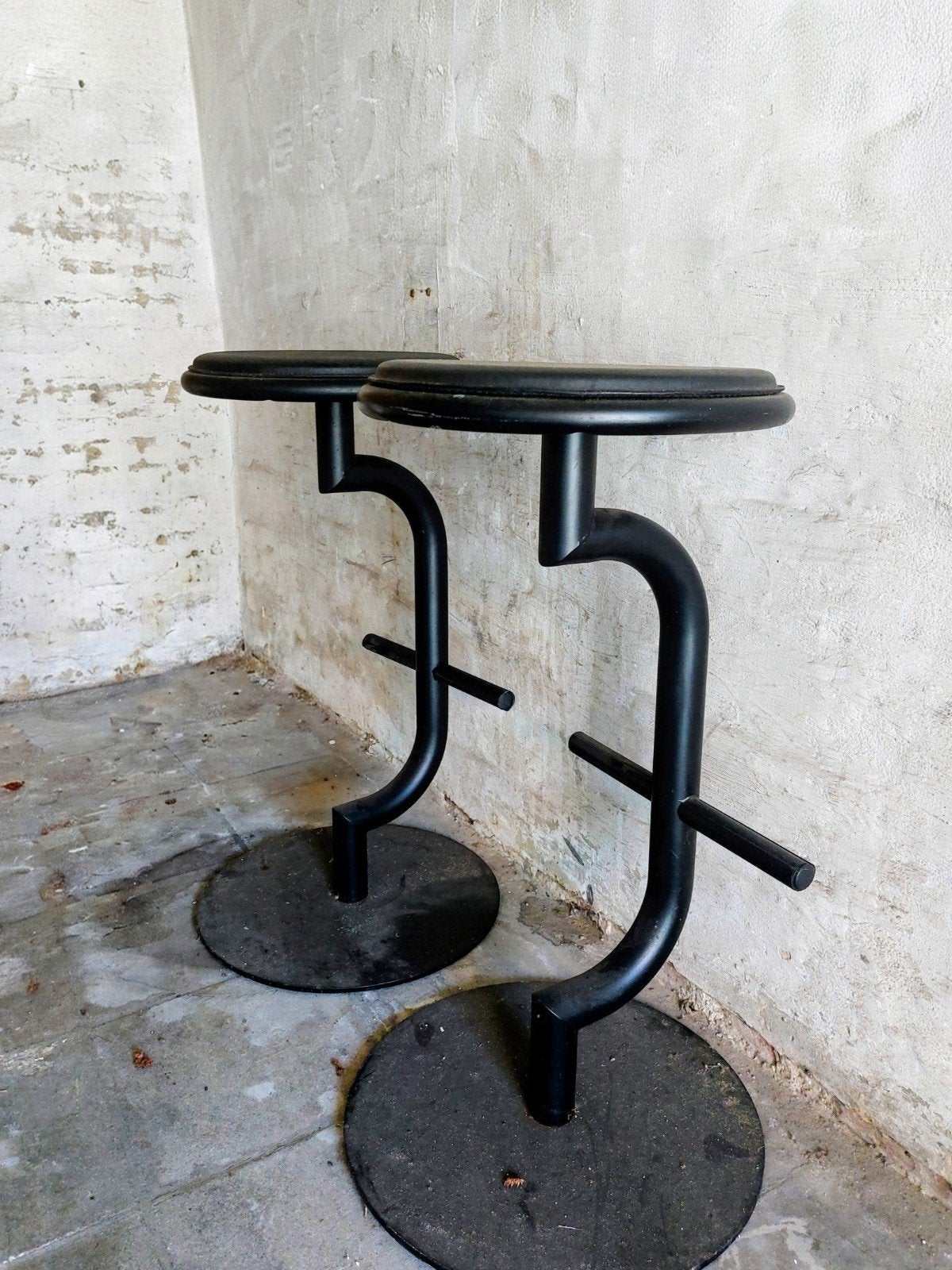 barkrukken, Avec repose-pieds, 2 tabourets, Comme neuf, Enlèvement