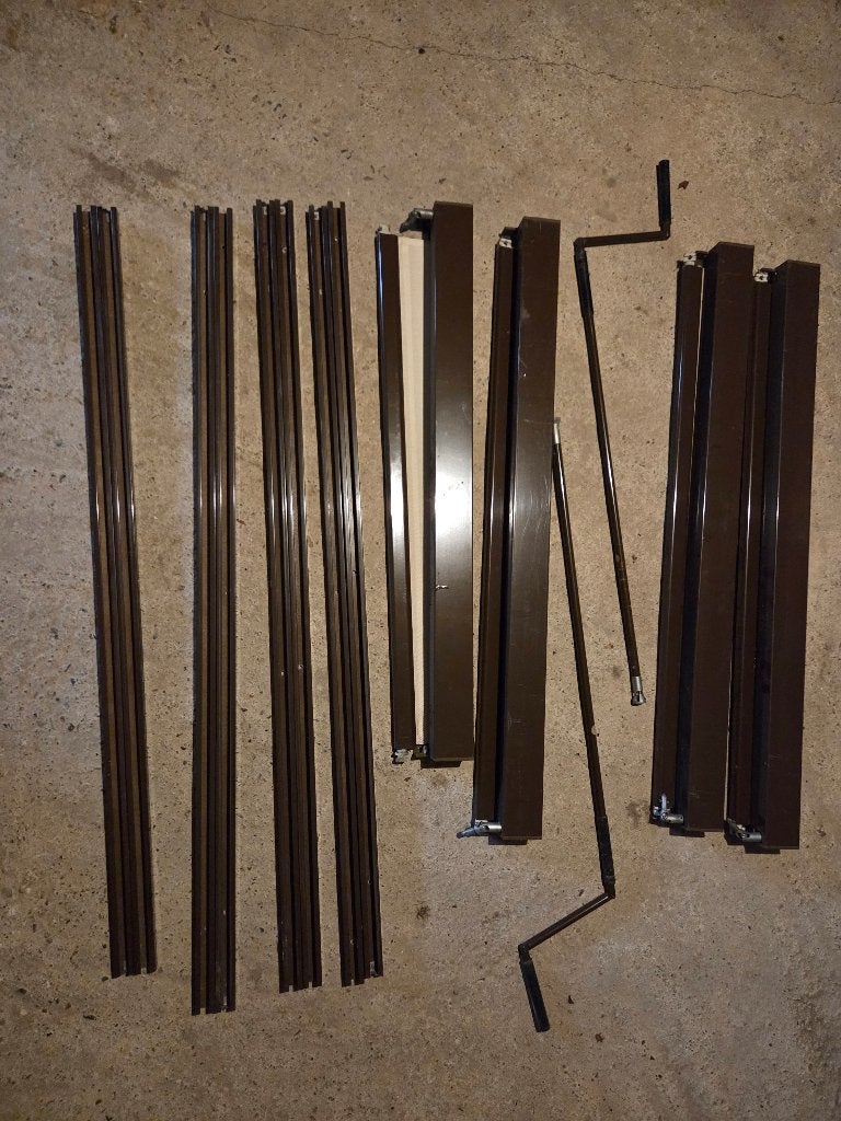 screens (4 stuks - bruine kast, crème doek), Ophalen, Gebruikt
