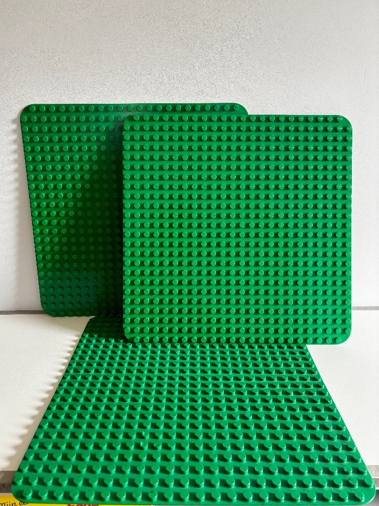 3 x plaque de construction Duplo/Lego - verte, 38 x 38 cm, Enfants & Bébés, Jouets | Duplo & Lego, Comme neuf, Duplo, Plaque de base