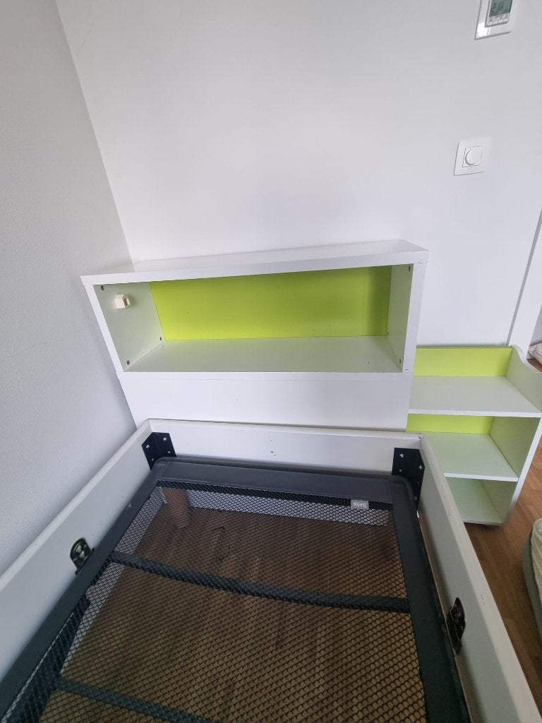 hoofdeinde Ikea met opbergruimte, Huis en Inrichting, Ophalen, Gebruikt, 90 cm, Overige maten