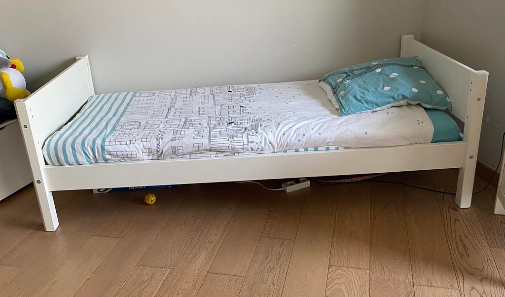 Lit FLEXA en bois massif – 90200 – kit sur-elevation inclu, Enlèvement, Utilisé, Lit mi-hauteur mezzanine