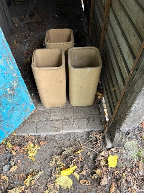 3 schouwpotten 20x20cm, Ophalen, Zo goed als nieuw