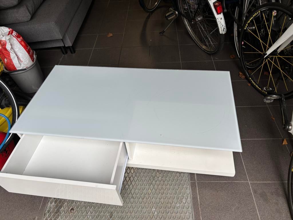 Salontafel met lade, Huis en Inrichting, Ophalen, Gebruikt, 100 tot 150 cm, 50 tot 100 cm