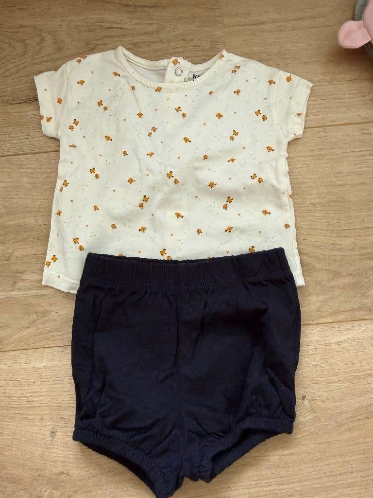 Ensemble Kiabi crème et bleu, Enfants & Bébés, Enlèvement ou Envoi, Ensemble, Fille, Neuf