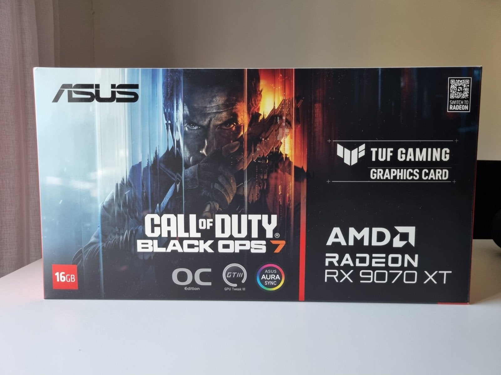 RX 9070 XT ASUS TUF (COD BO7 Special Edition) + het BO7-spel, Ophalen, AMD, GDDR6, HDMI