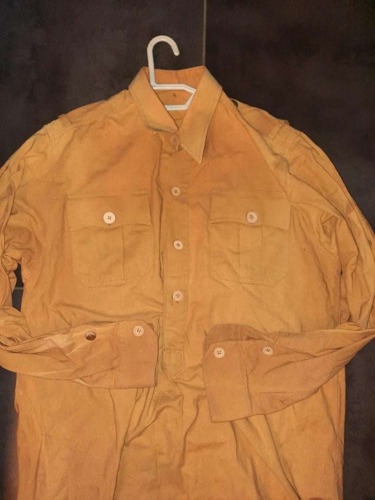 chemise marron originale SA HJ AD RAD allemand trop 1943 WH, Envoi
