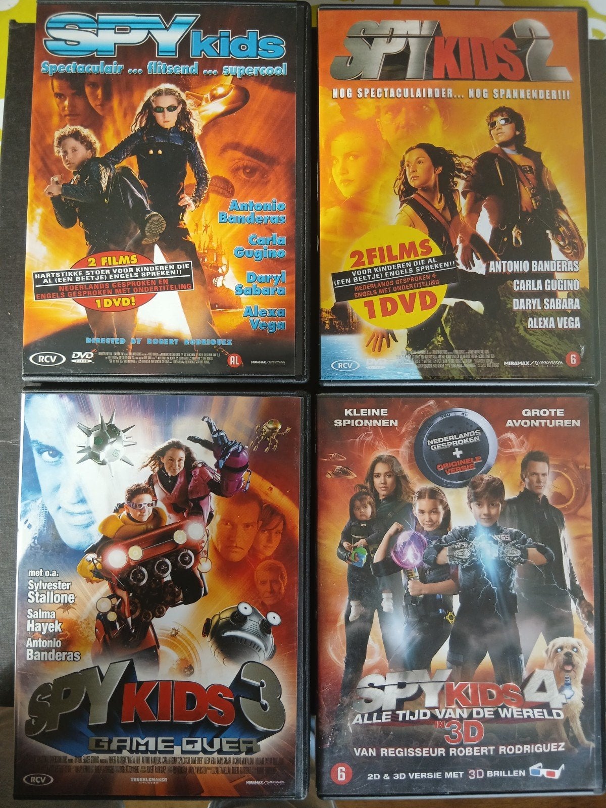 Spy kids 1,2,3 & 4 Antonio Banderas, Sylvester Stallone enz., Verzenden, Nederlands, Zo goed als nieuw, Vanaf 6 jaar