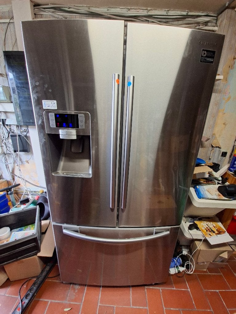 Franse frigo met diepvries, Elektronische apparatuur, Koelkasten en IJskasten, Ophalen, Gebruikt, Met vriesvak