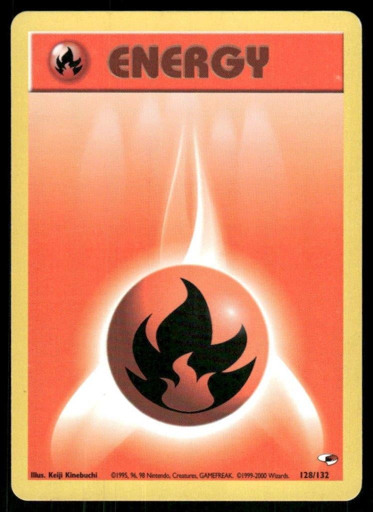 Fire Energy 128/132 - Gym Heroes (EX), Verzenden, Gebruikt