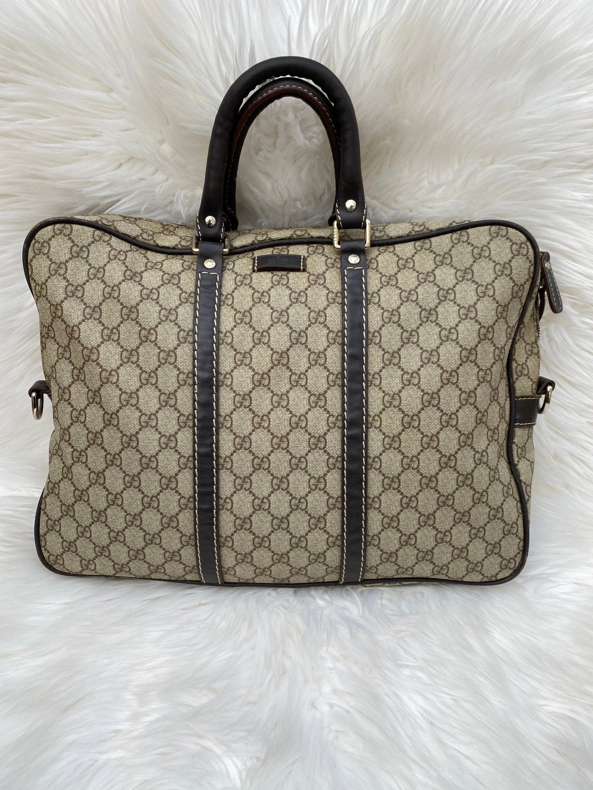 Porte-documents tas Gucci Monogram GG Aktetas  bag, Ophalen of Verzenden, Zo goed als nieuw