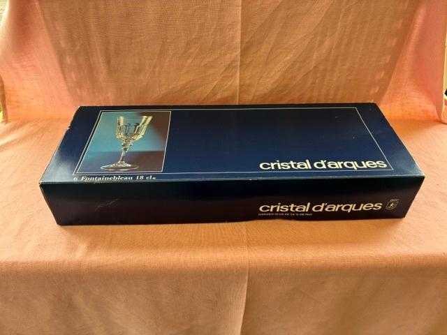Cristal d'Arques 6 verres à pied, Antiquités & Art, Enlèvement ou Envoi
