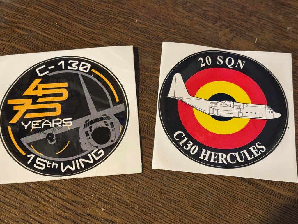 Hercules C-130 - 15th Wing klevers, Ophalen of Verzenden, Zo goed als nieuw, Patch, Badge of Embleem