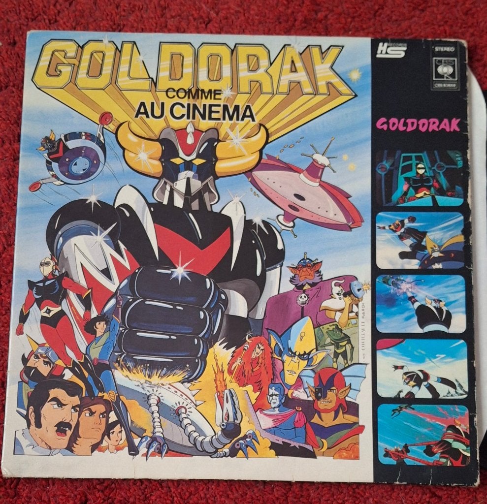 GOLDORAK 33T VINYL — NET ZOALS IN DE FILMS — CBS 1979, Ophalen of Verzenden, Gebruikt, LP