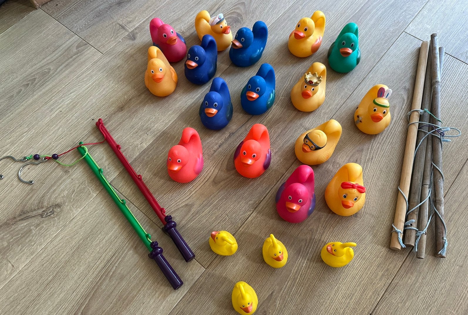 Grand lot peche aux canards djeco 16 grands et 4 petite, Enlèvement ou Envoi, Comme neuf