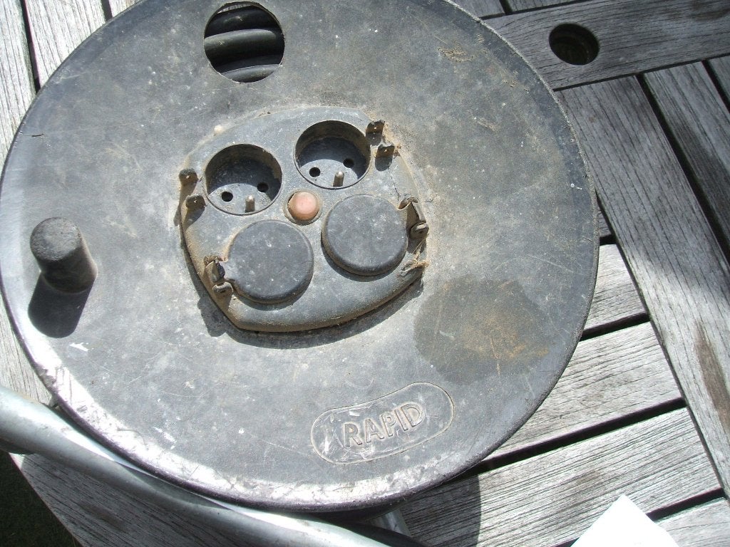 haspel  electriciteit 50meter, Doe-het-zelf en Bouw, Elektriciteit en Kabels, Ophalen, Gebruikt, Kabelhaspel