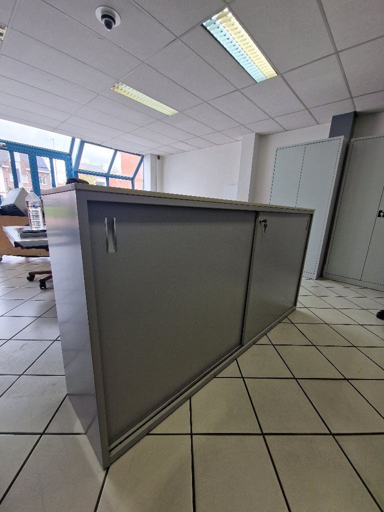 grijze archiefkast, Ophalen, Gebruikt, 50 tot 100 cm, 150 tot 200 cm