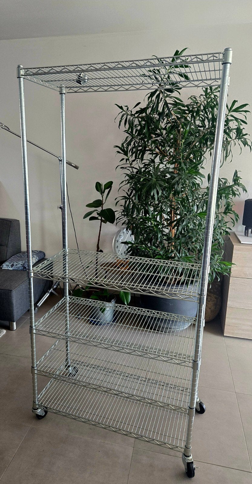stevig metalen verrijdbaar rek., Huis en Inrichting, Ophalen, Gebruikt