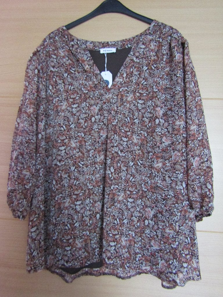 Paprika tuniek maat 54 met voile mouwen, Kleding | Dames, Blouses en Tunieken, Maat 46/48 (XL) of groter, Nieuw, Ophalen of Verzenden