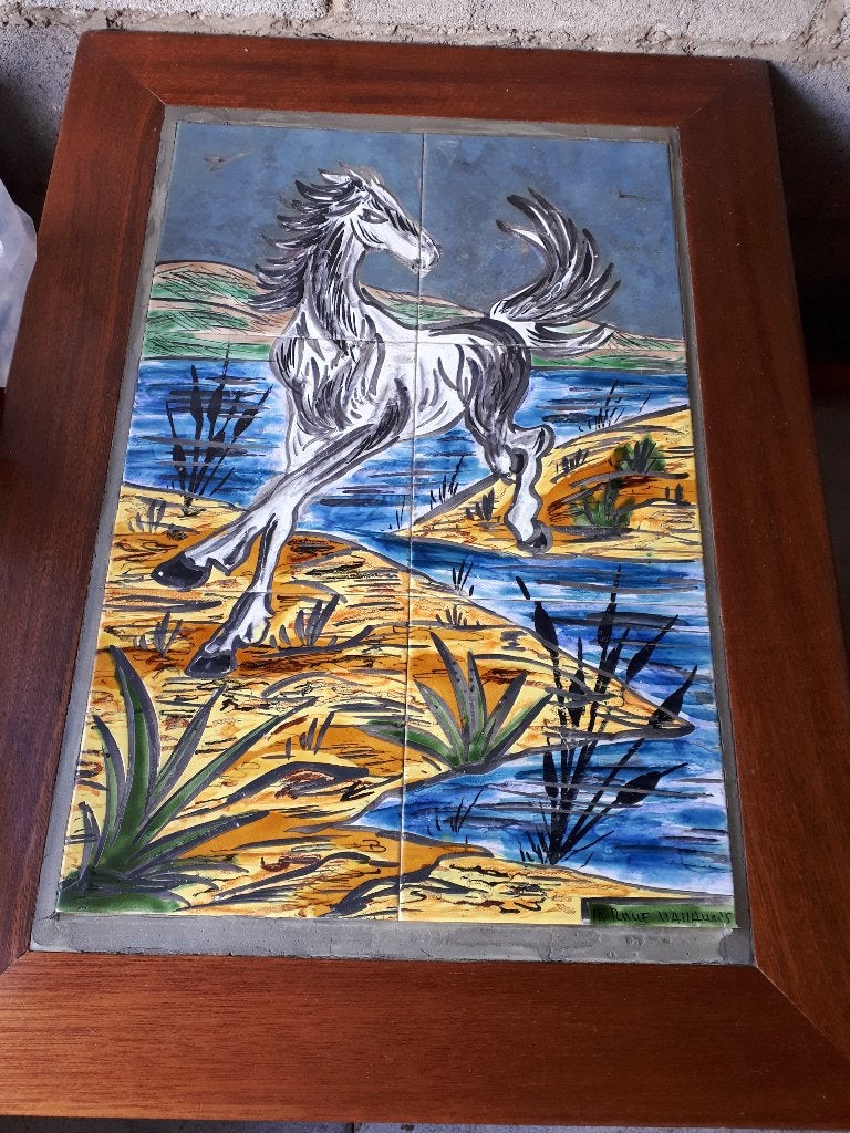 Déco d'un cheval en Céramique " La Roue de Vallauris", Antiquités & Art, Enlèvement