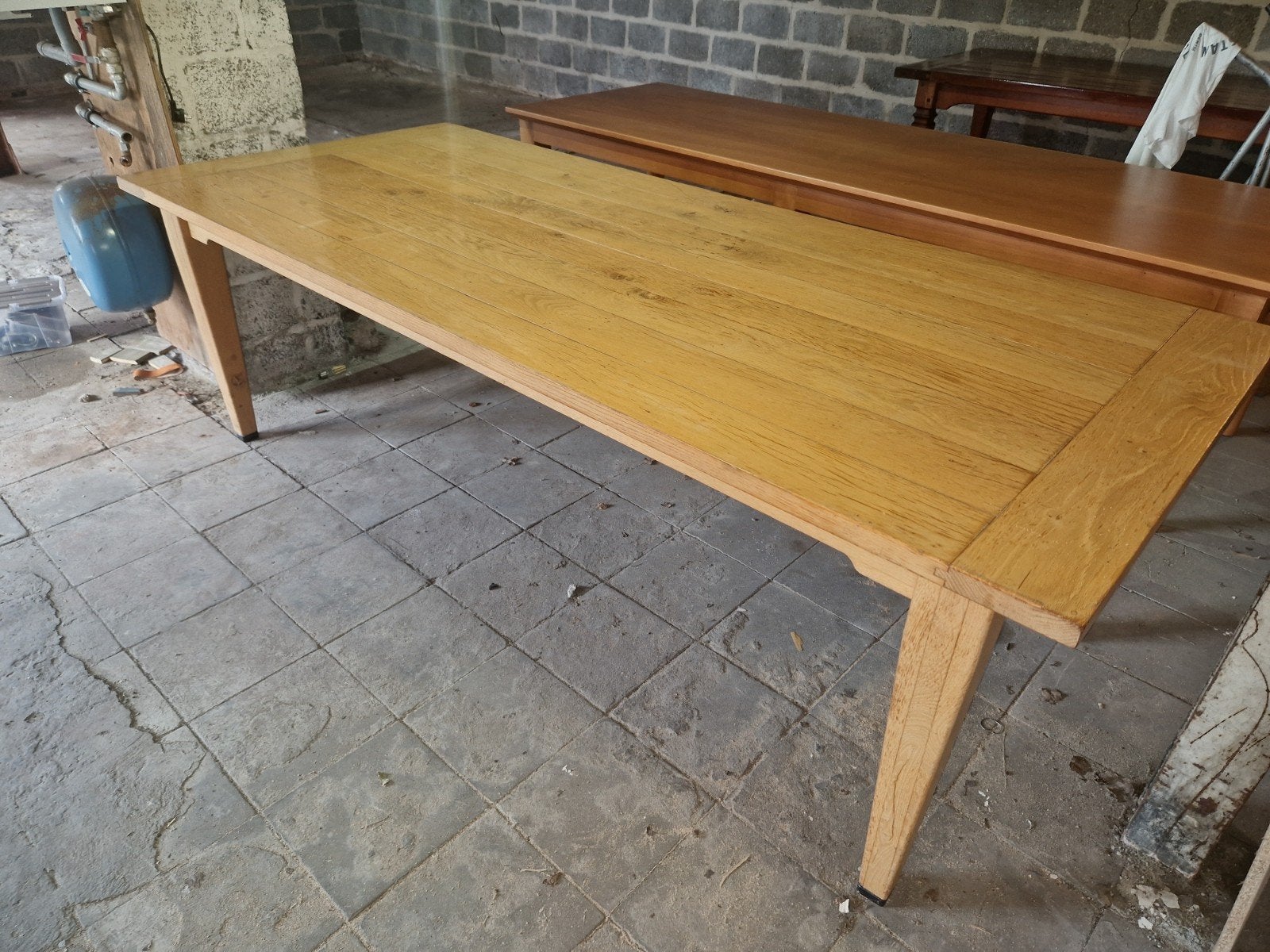Franse boerentafel eettafel, Ophalen, Eikenhout