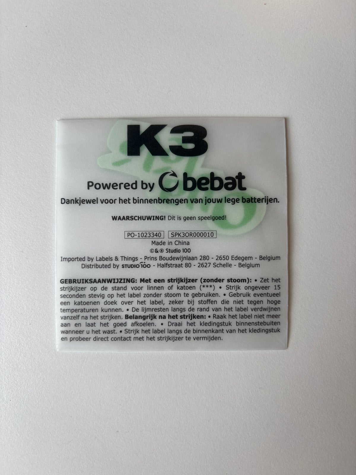 K3 Originals Bebat Strijklabel, Tickets en Kaartjes