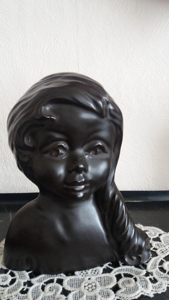 SIERSTUKJE - ZWART KINDERHOOFD - VINTAGE, Maison & Meubles, Enlèvement ou Envoi, Comme neuf, Noir, Vintage