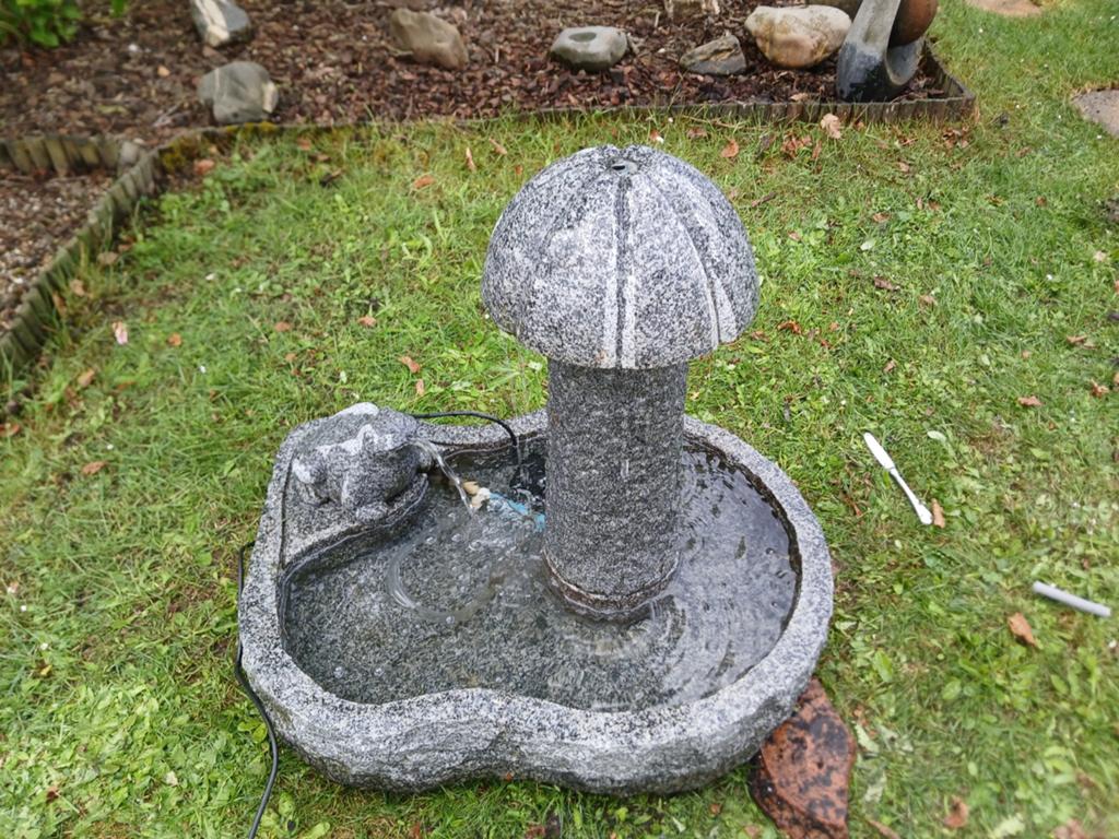 Waterfontein met kikker en palmboom, Tuin en Terras, Ophalen