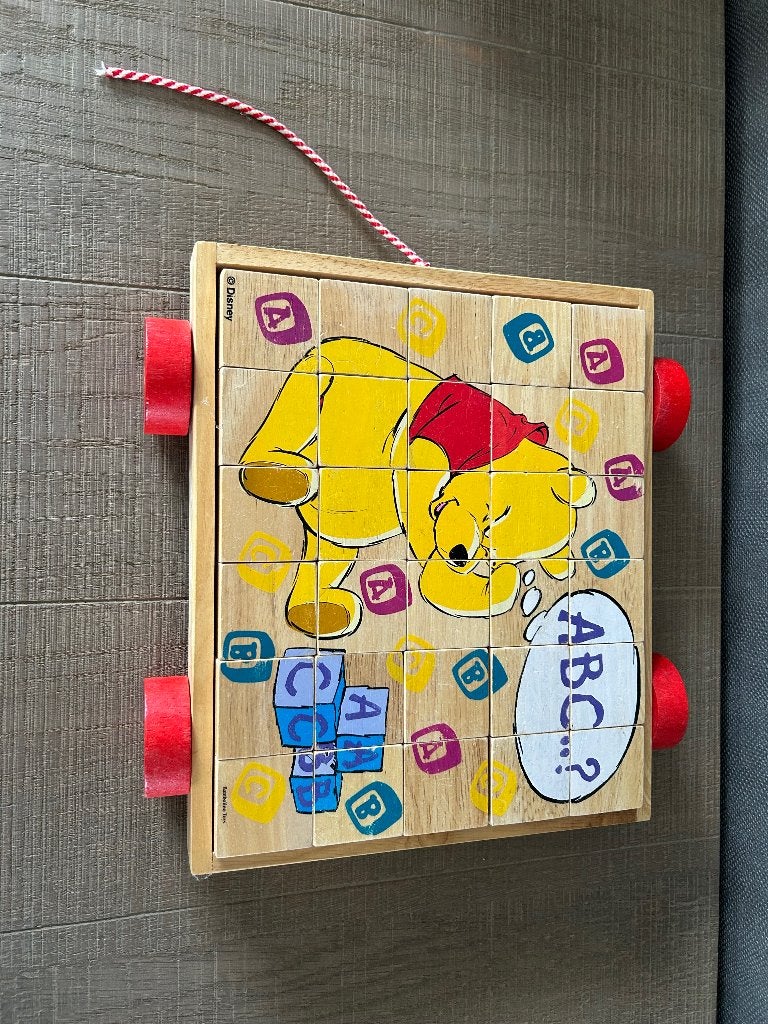 Houten blokkenkar Disney, Kinderen en Baby's, Ophalen of Verzenden, Gebruikt