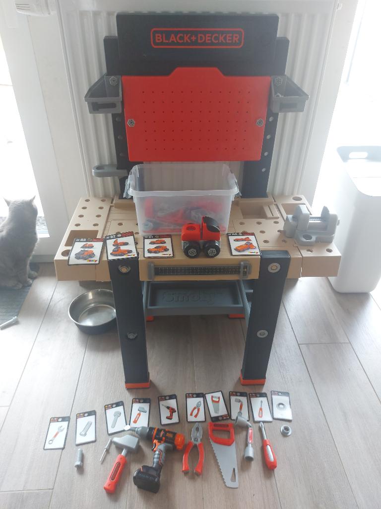 Smoby werkbank black en decker, Ophalen, Zo goed als nieuw