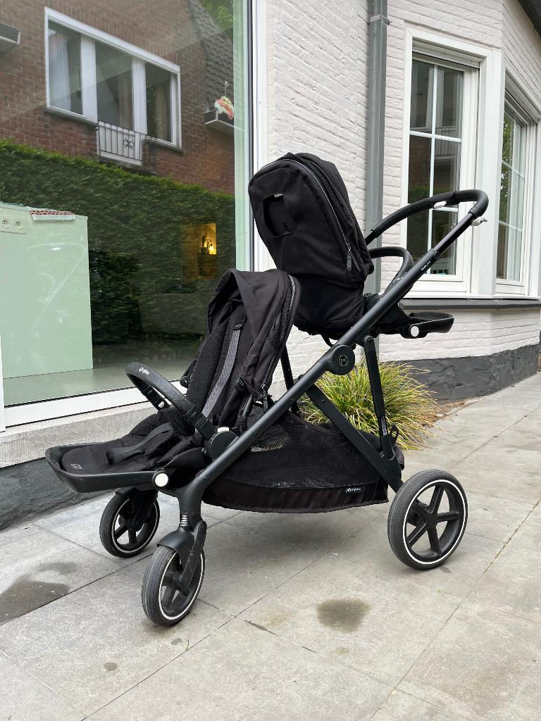 Dubbele buggy / Cybex Gazelle S, Zo goed als nieuw, Verstelbare duwstang, Ophalen, Kinderwagen