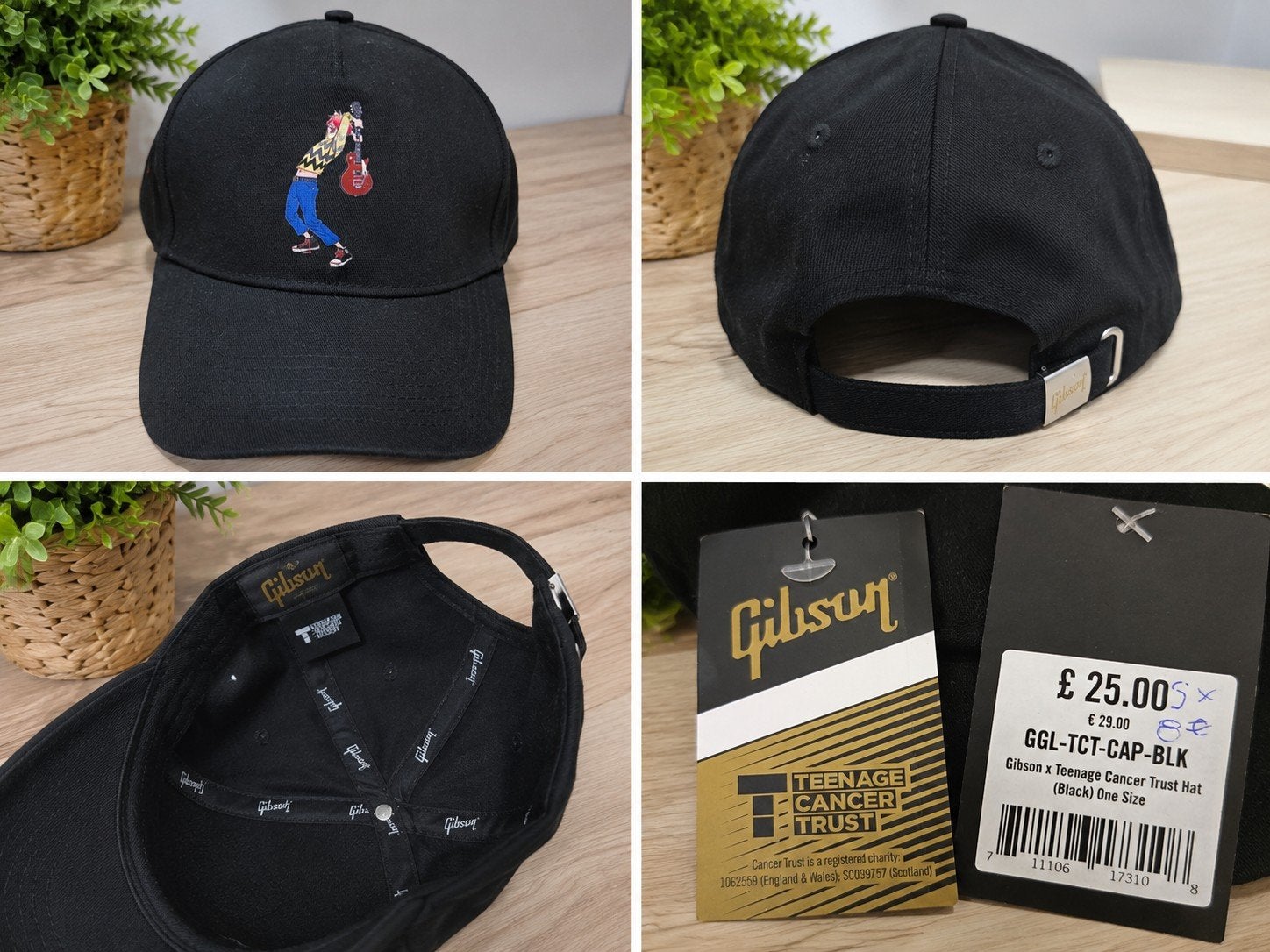 Casquette Gibson x Teenage Cancer Trust – Édition limitée, Nieuw, Gibson, Pet