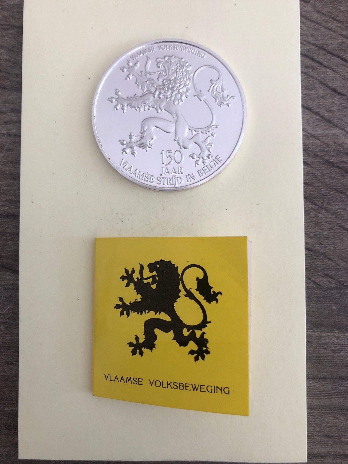 Médaille 150 ans Vlaamse Beweging, Timbres & Monnaies, Enlèvement ou Envoi