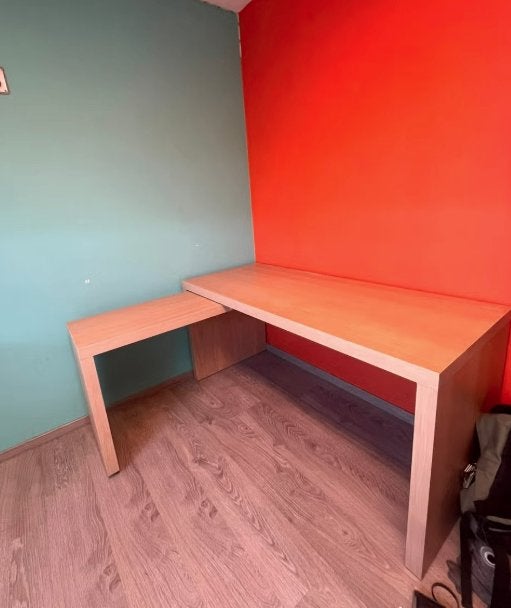 MALM IKEA bureau, Huis en Inrichting, Ophalen, Gebruikt, 65 cm, Bruin