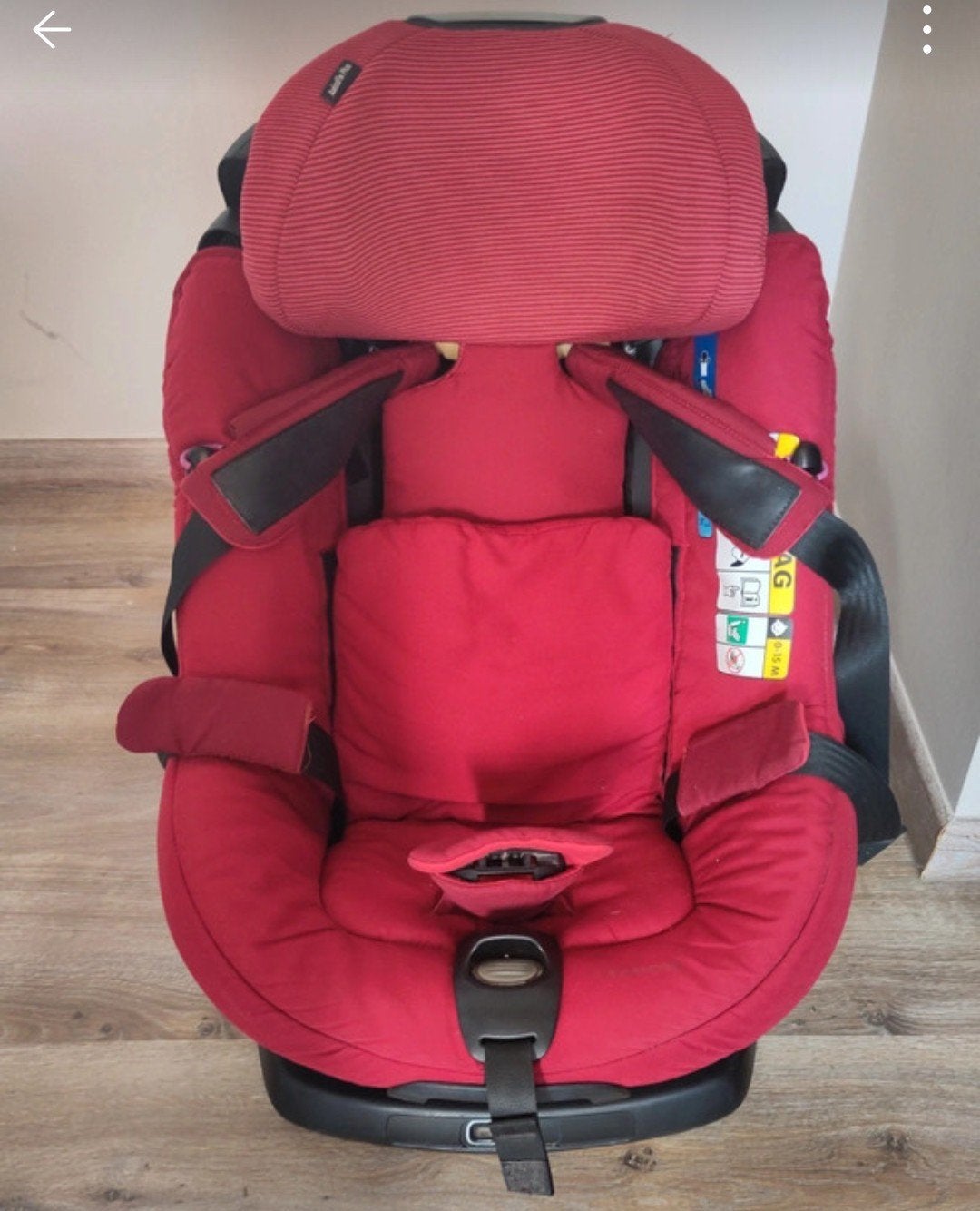 Autostoel Maxi-Cosi Axissfix+, robin red, 0 à 18 kg, Enlèvement, Utilisé, Isofix