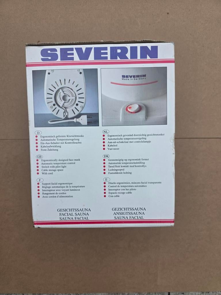 Severin Gezichtssauna / Facial Sauna – Compleet met doos & h, Ophalen of Verzenden, Zo goed als nieuw, Fins of Traditioneel, Accessoires