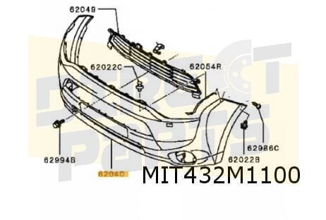 Mitsubishi Outlander voorbumper (te spuiten) (bij koplampspr, Autos : Pièces & Accessoires, Neuf, -, Mitsubishi, -