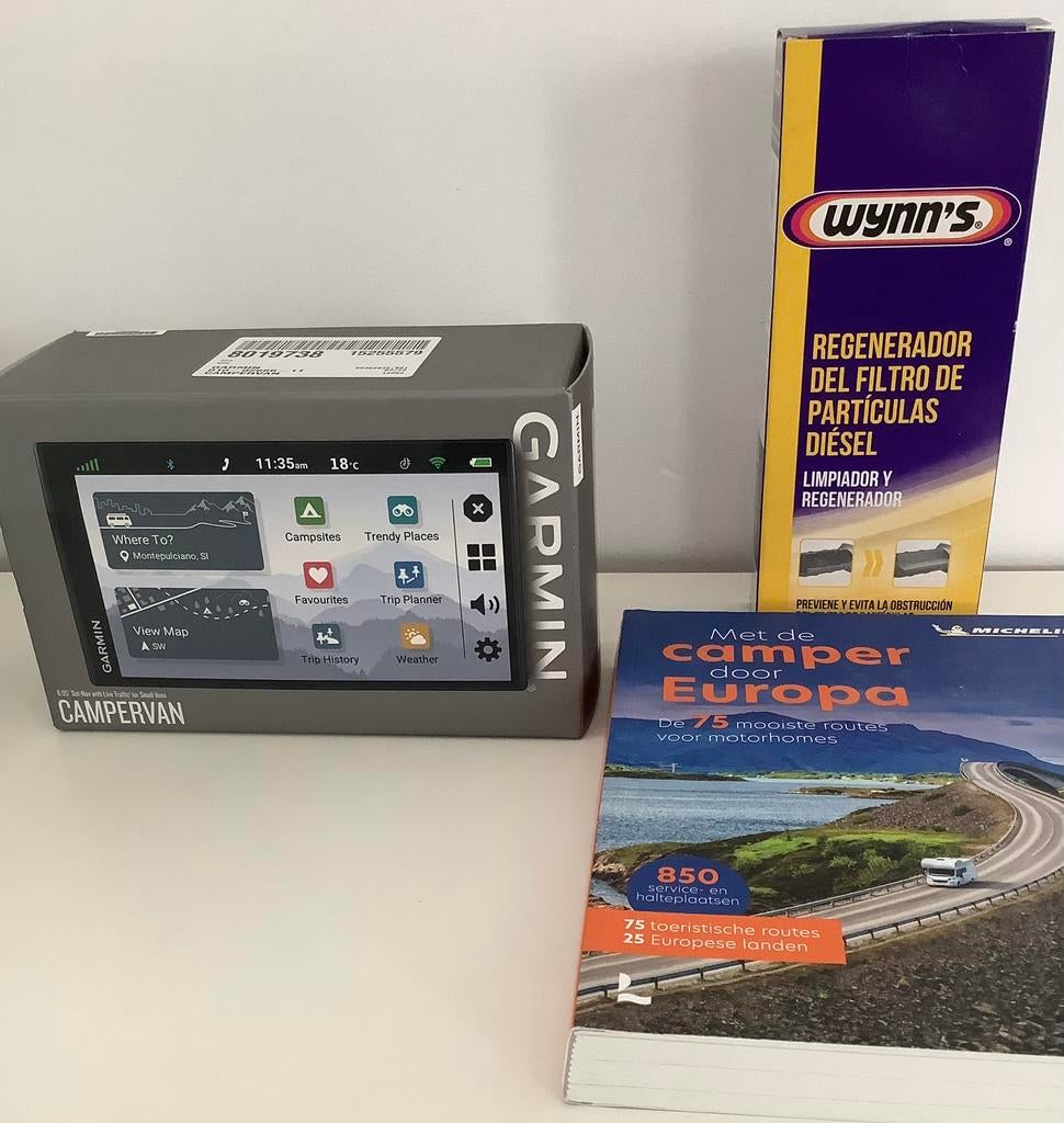 Gps GARMIN CAMPERVAN +BOEK ROUTES CAMPER + REGENERATIE WYNNS, Ophalen of Verzenden, Nieuw