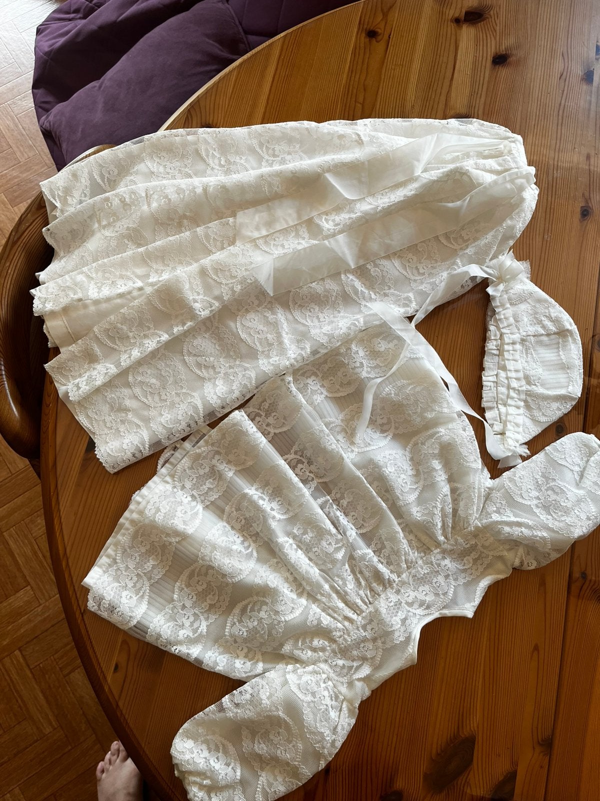Doopkleedje met cape en mutsje, begin jaren ‘60, Ophalen of Verzenden, Kinderen